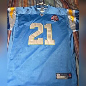 LaDanian Tomlinson Powder Blue 50th Anniversary AFL Jersey On Field